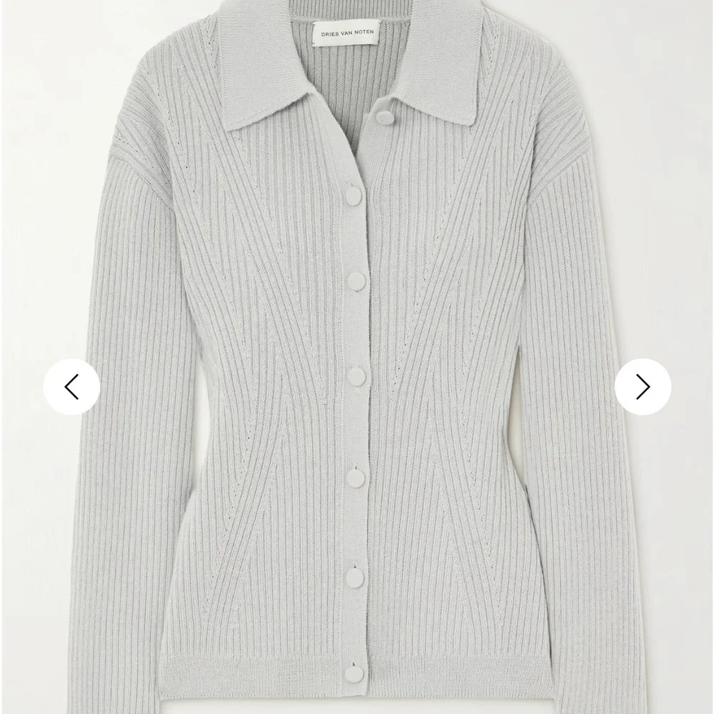 Dries Van Noten Ribbed-knit wool-blend cardigan - Picture 1 of 6